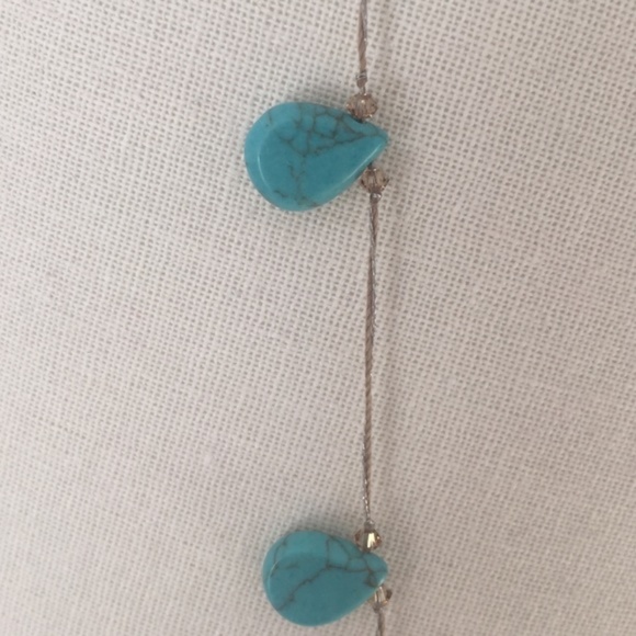 Stella & Dot | [Retired] Delicate Threaded Silk Turquoise Necklace - Picture 7 of 8